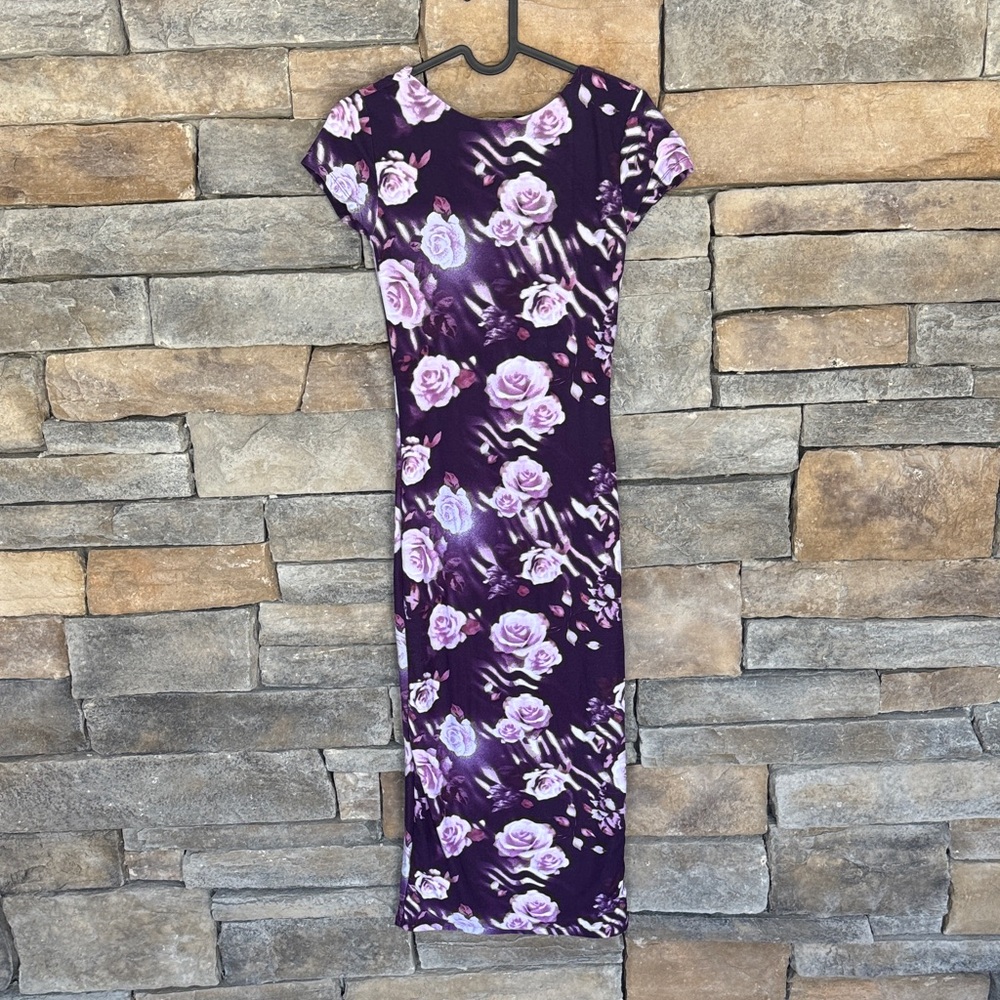 ARDEN B Bodycon Floral Purple Dress